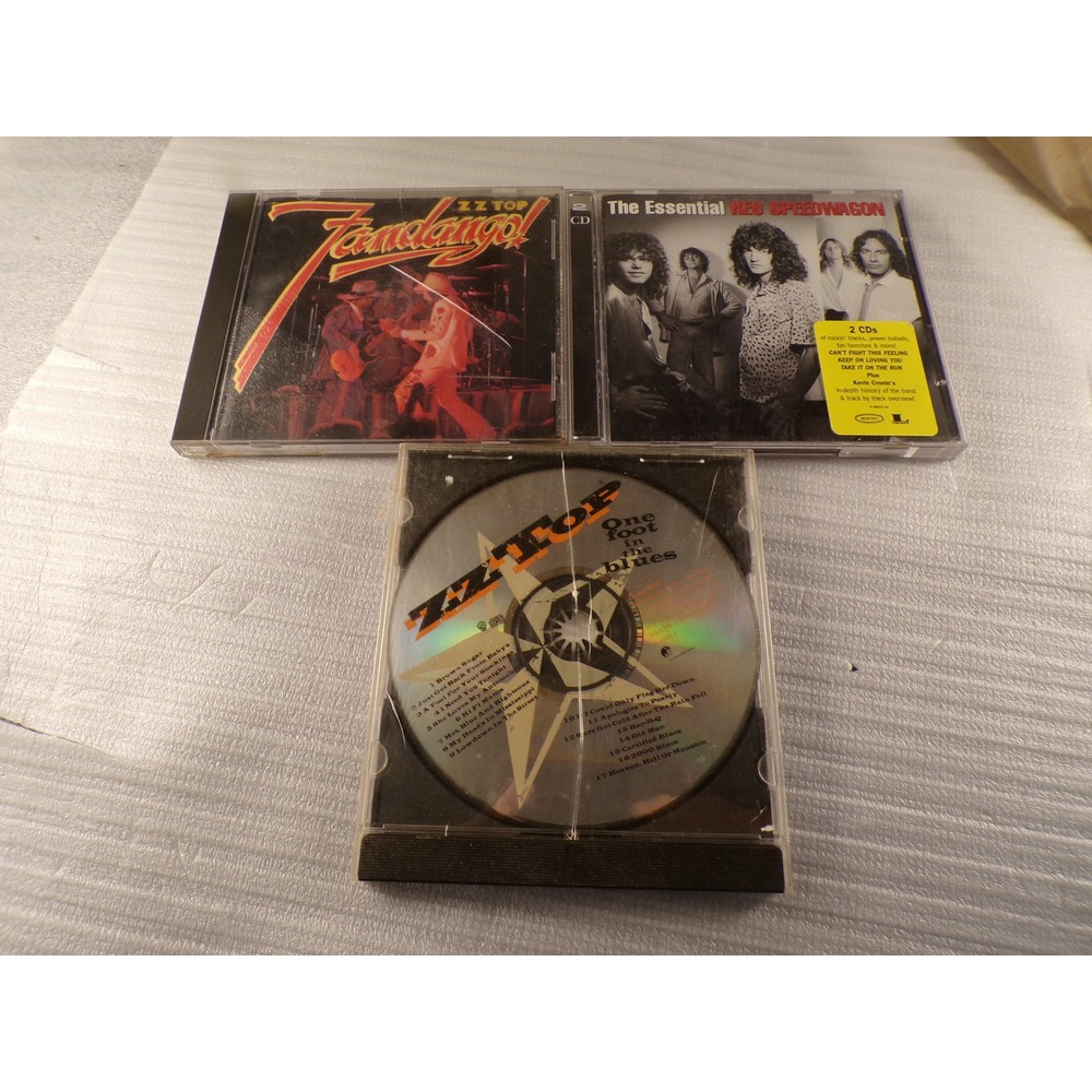 ZZ Top Fandango One Foot in the Blues & REO Speedwagon Essential 3 CD Lot Rock